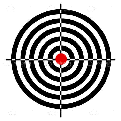 Abstract Target Board with Red Bull’s Eye